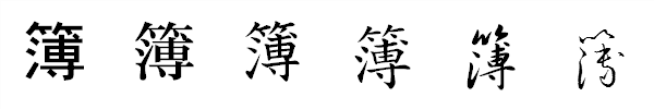 書体による違い 書体による違い
