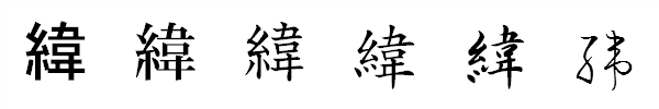 書体による違い 書体による違い