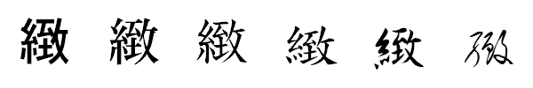 書体による違い 書体による違い