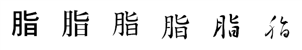 書体による違い 書体による違い