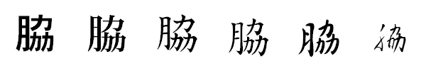 書体による違い 書体による違い