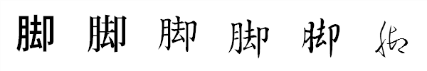 書体による違い 書体による違い