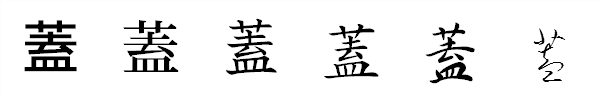 書体による違い 書体による違い