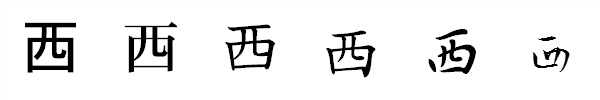 書体による違い 書体による違い