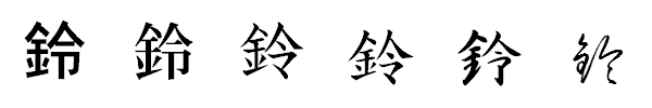 書体による違い 書体による違い
