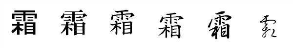 書体による違い 書体による違い
