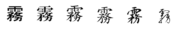 書体による違い 書体による違い