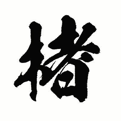 漢字「楮」の闘龍書体画像