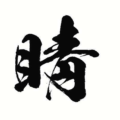 漢字「睛」の闘龍書体画像