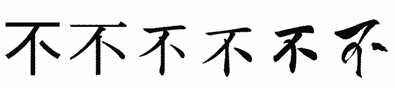 漢字「不」の書体比較