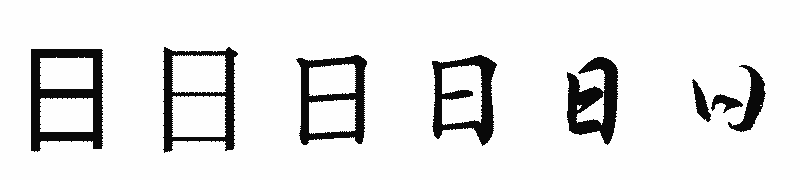 漢字「日」の書体比較