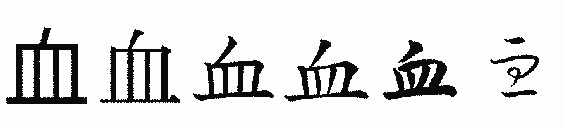漢字「血」の書体比較