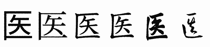 漢字「医」の書体比較