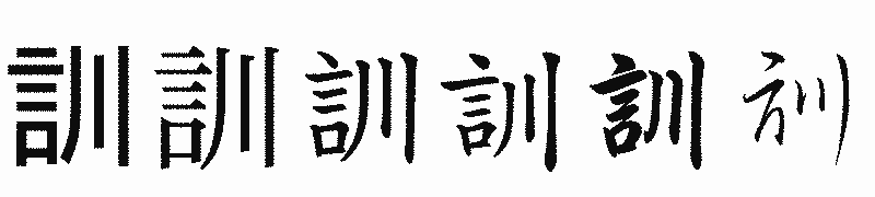 漢字「訓」の書体比較