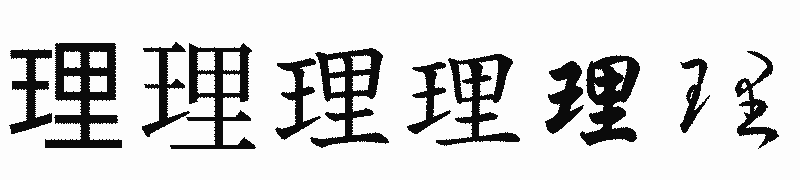 漢字「理」の書体比較