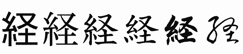 漢字「経」の書体比較