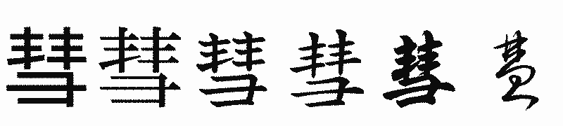 漢字「彗」の書体比較