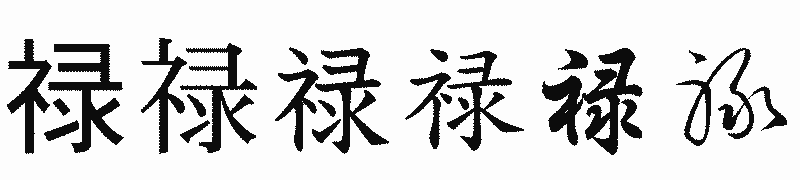 漢字「禄」の書体比較
