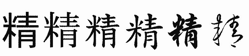 漢字「精」の書体比較