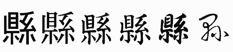 漢字「縣」の書体比較