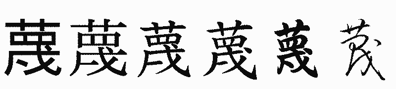 漢字「蔑」の書体比較