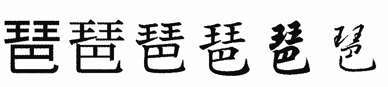 漢字「琶」の書体比較