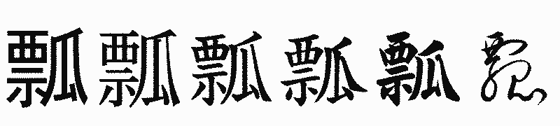 漢字「瓢」の書体比較