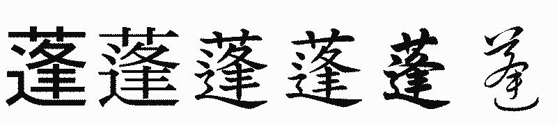 漢字「蓬」の書体比較