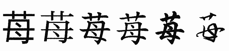 漢字「苺」の書体比較