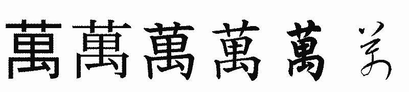 漢字「萬」の書体比較