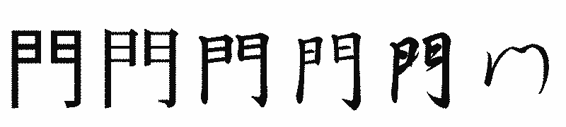 漢字「門」の書体比較