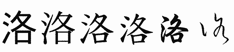 漢字「洛」の書体比較