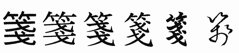 漢字「箋」の書体比較